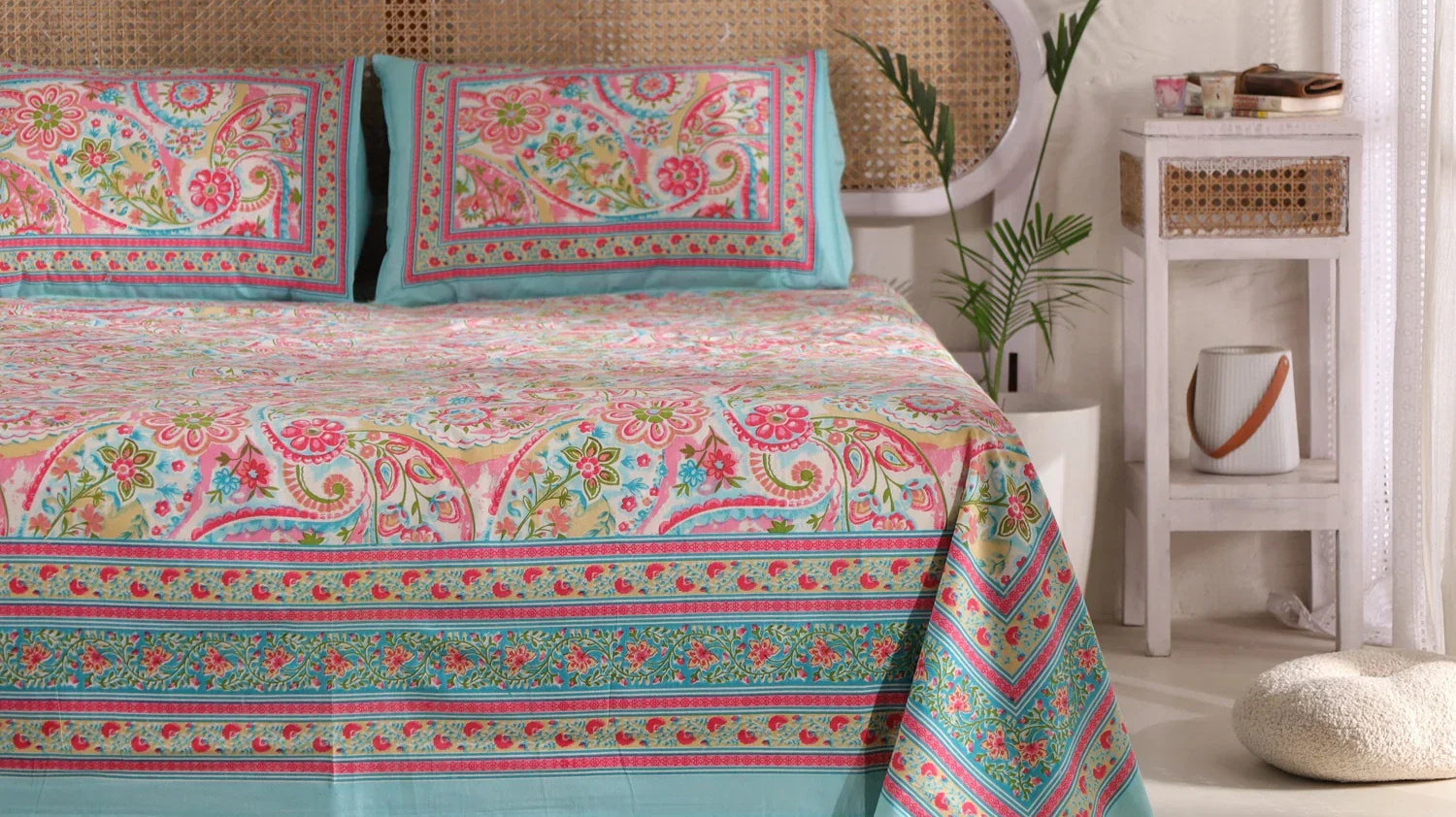 Buy Pure Cotton Bedsheets Online in India, Starting ₹799
