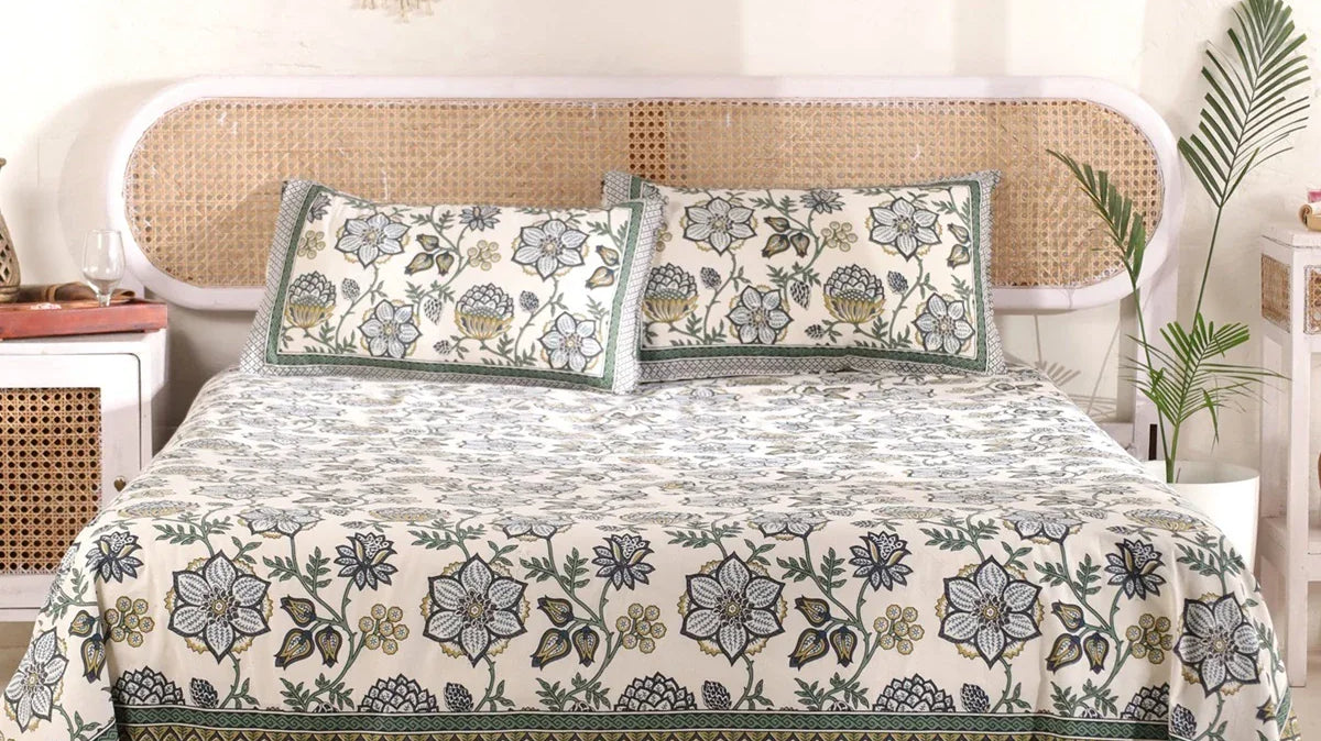 100% Pure Cotton Bed Sheets for Summer Season - Housi.in