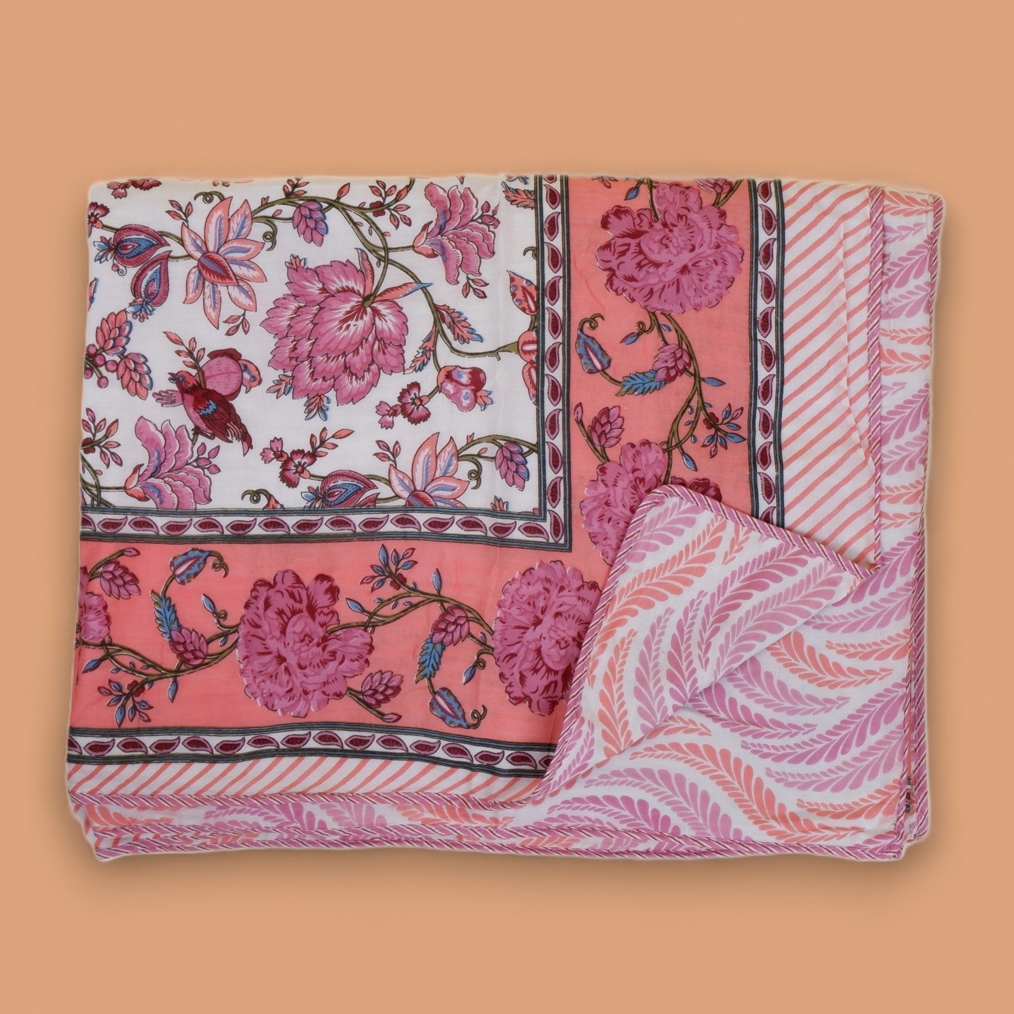 Double Bed Pure Mulmul Cotton Dohar - Dahlia - Housi