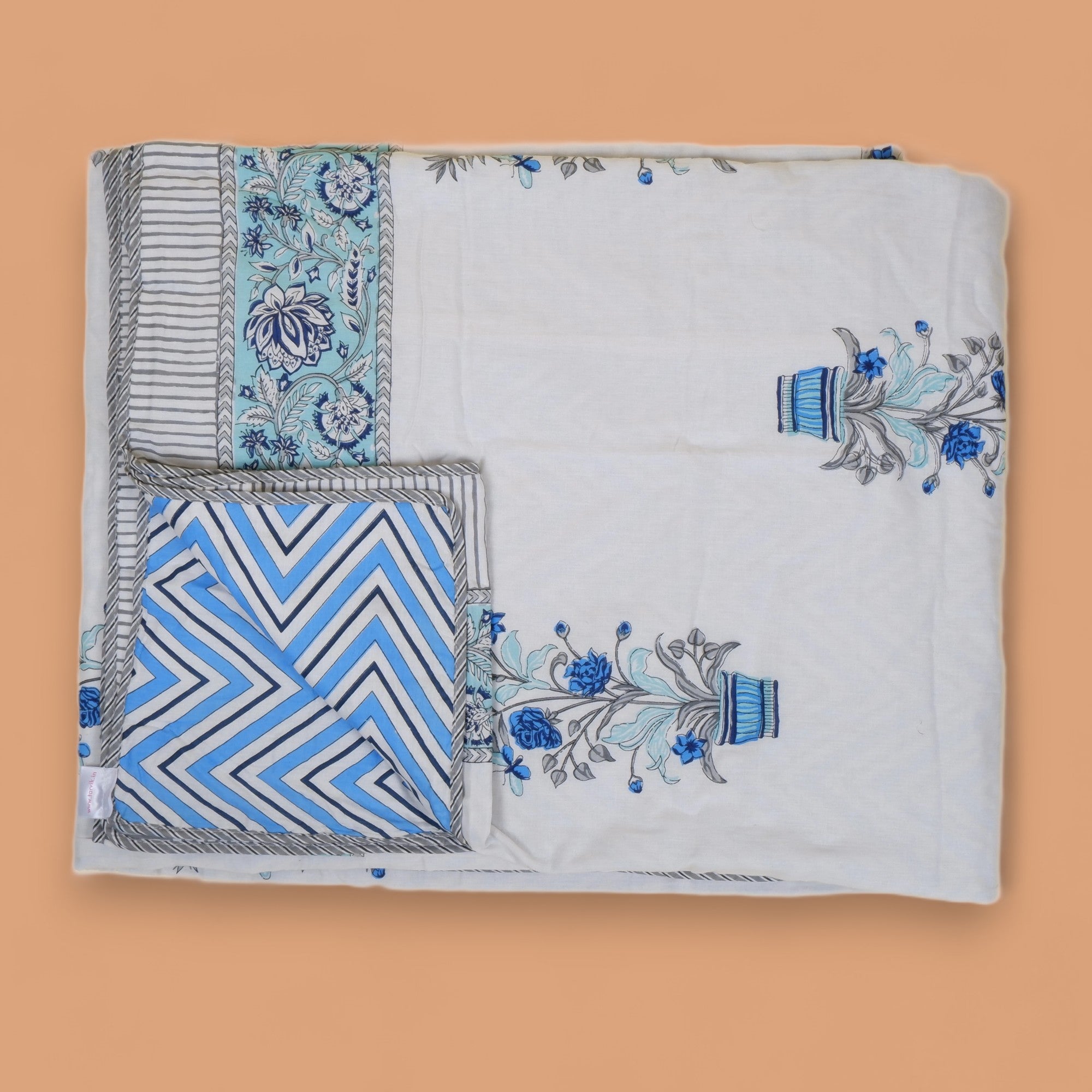 Double Bed Pure Mulmul Cotton Dohar - Amer - Housi