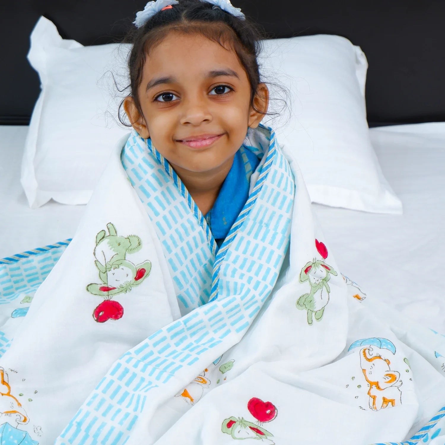 Single Bed Happyland Printed Children Bed Dohar - Housi