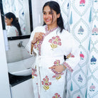 Cotton Hand block Bathrobe - Gulmukhi - Tarvik