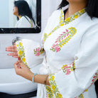Cotton Hand block Bathrobe - Phulwari - Tarvik
