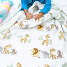 Single Bed Jungle Handblocked Printed Children Bed Dohar - Housi
